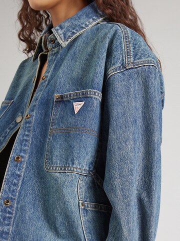 GUESS Originals Blouse 'CARPENTER' in Blauw