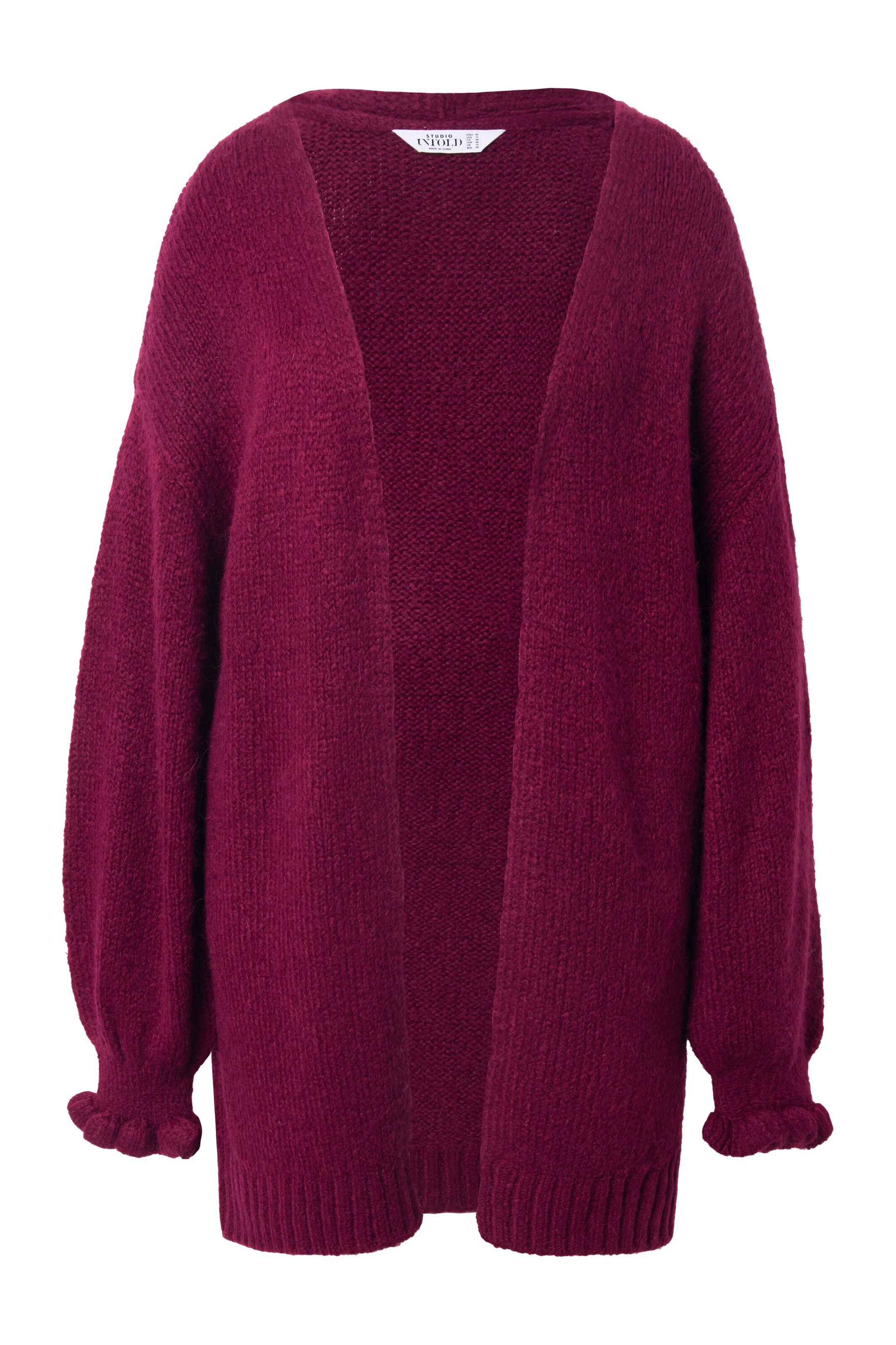 Studio Untold Knit cardigan in Red: front