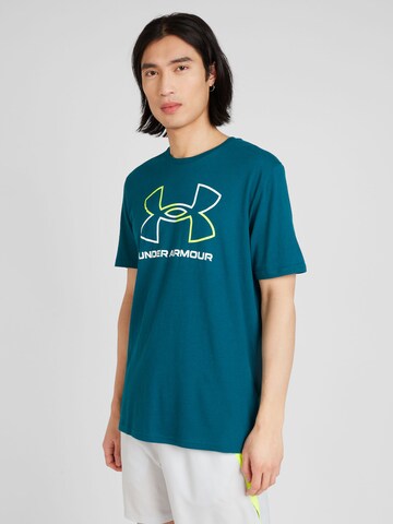 UNDER ARMOUR Funkční tričko 'FOUNDATION' – modrá: přední strana
