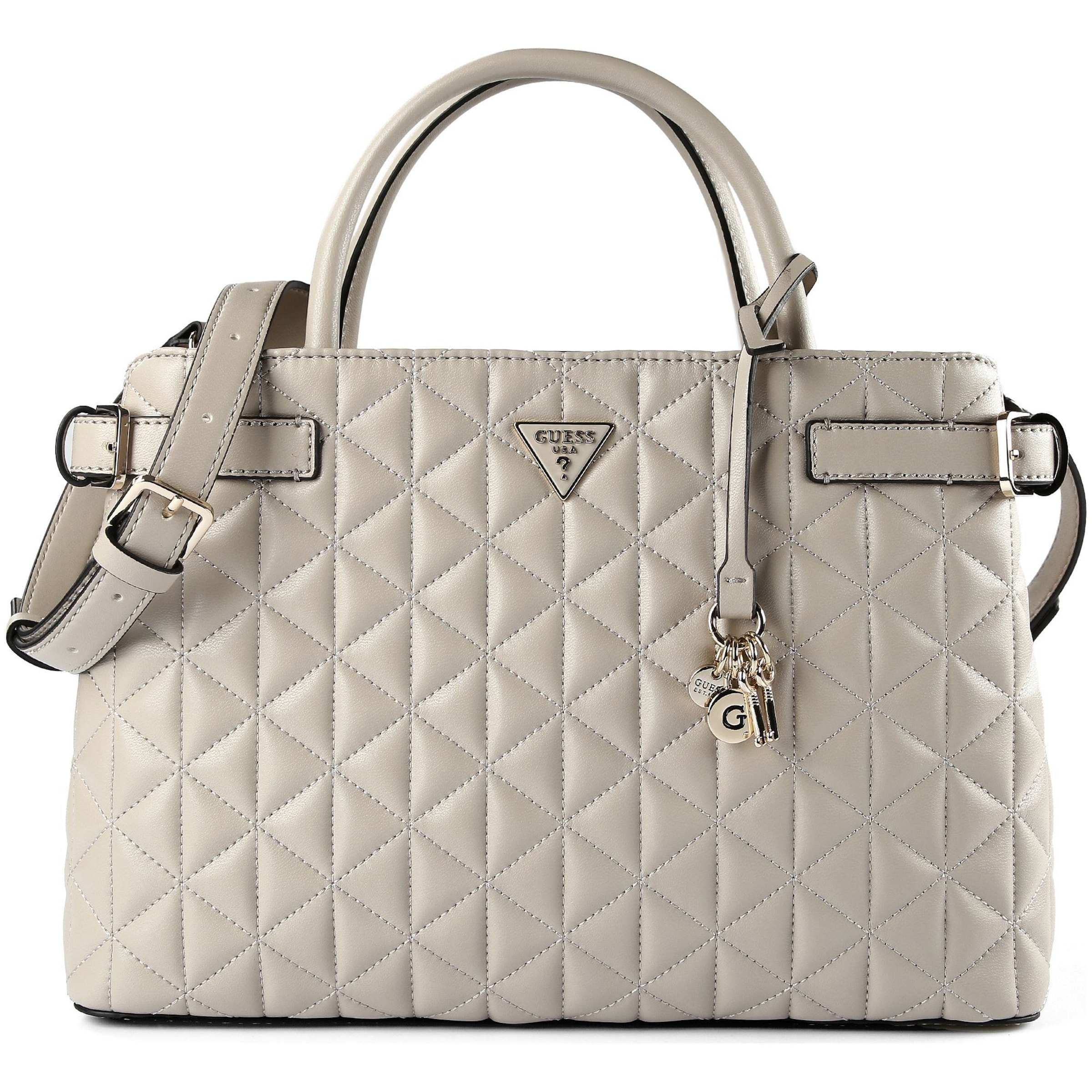 Borsa a mano 'Paisleigh' di GUESS in grigio: frontale