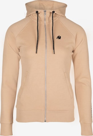 Giacca di felpa sportiva 'Marion ' di Gorilla Wear in beige: frontale
