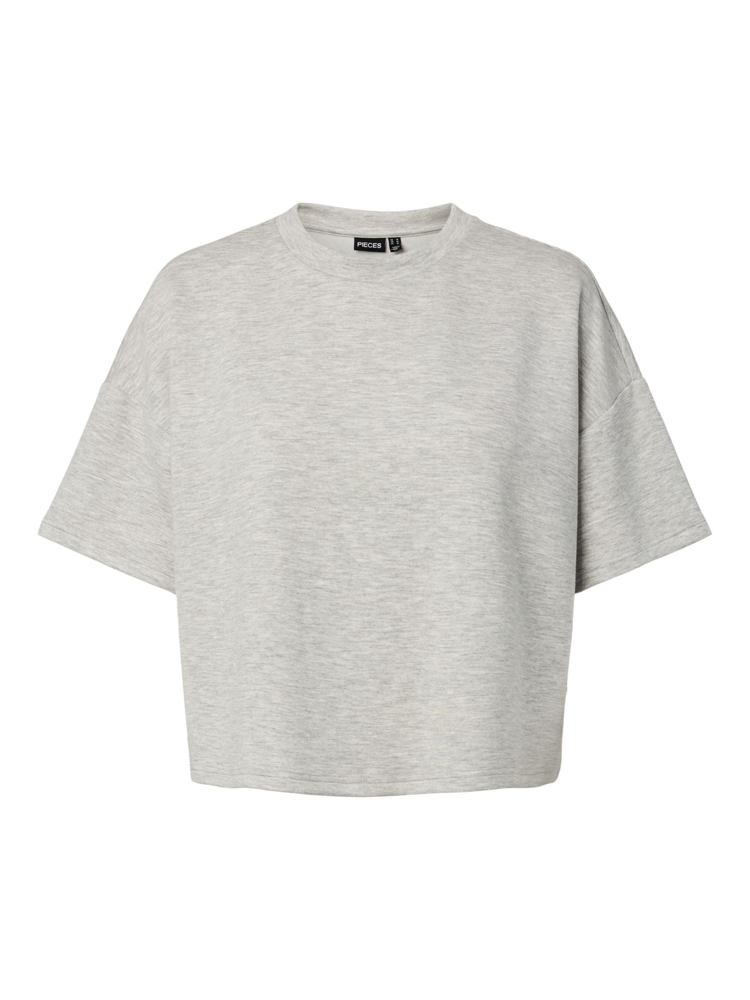 PIECES Sweatshirt 'PCPolly' in Grijs: voorkant