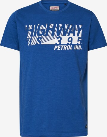 Petrol Industries - Camiseta en azul: frente