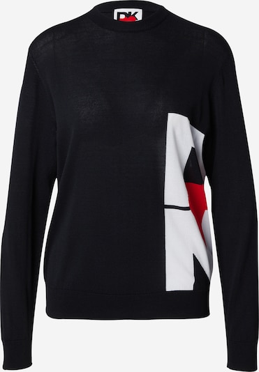 DKNY Pullover in rot / schwarz / weiß, Produktansicht
