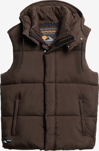 Gilet Superdry en marron : devant