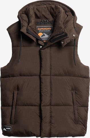 Superdry Bodywarmer in Bruin: voorkant