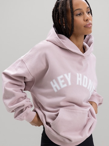 Hey Honey Sweatshirt 'Logo Hood' in Pink