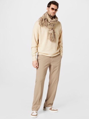 Regular Pantalon à plis 'Eik' Woodbird en beige