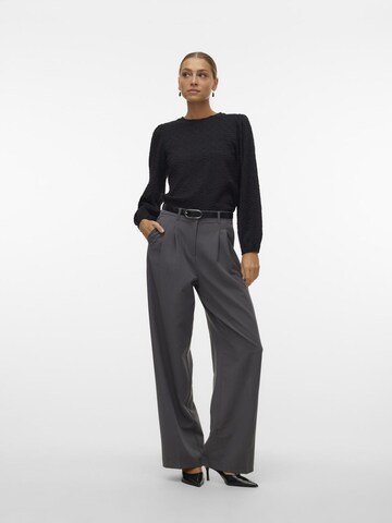 VERO MODA Blouse 'FLOWER' in Zwart