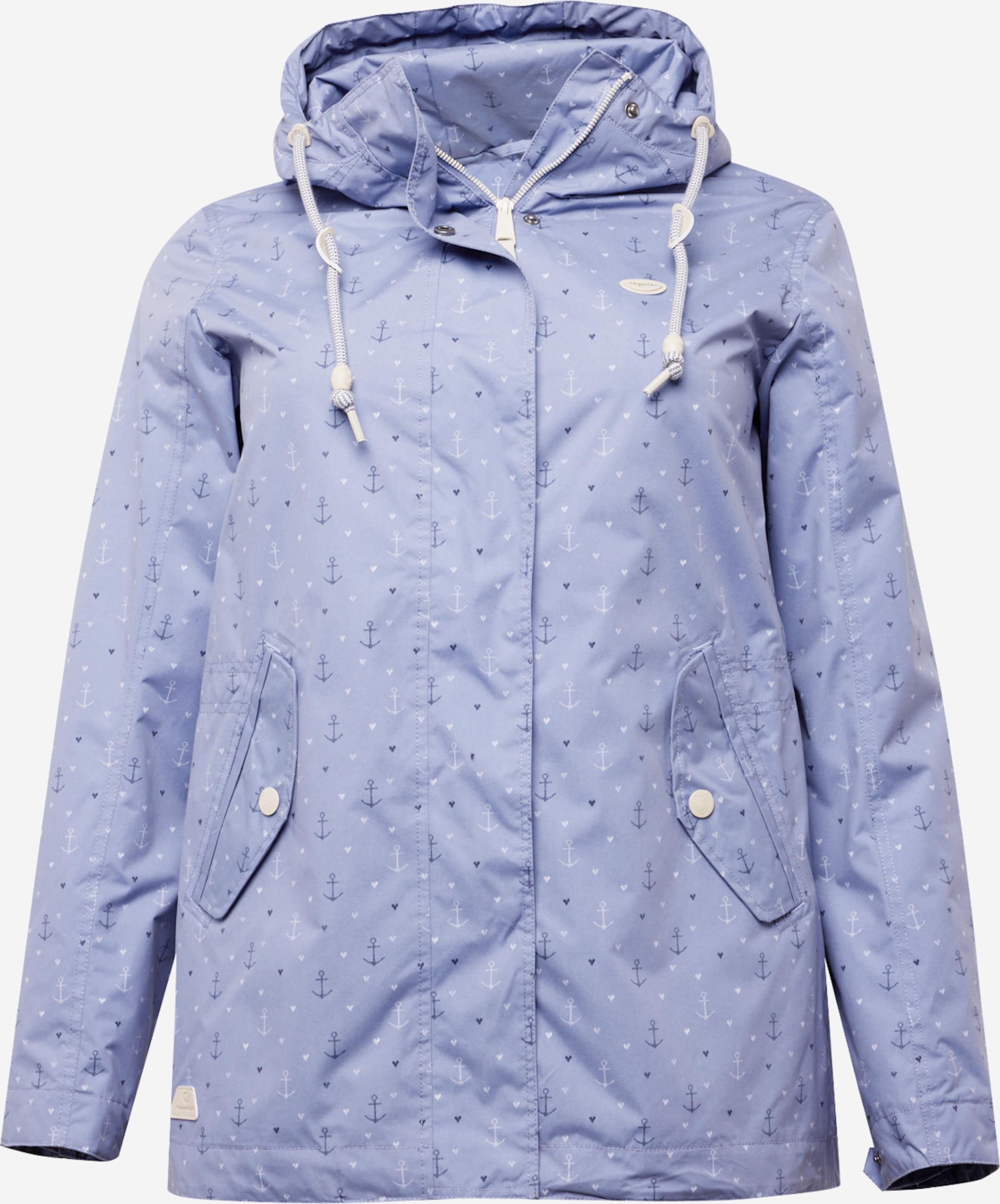 Ragwear Plus Between-Season Jacket \'LENCA MARINA\' in Marine Blue, Sky Blue  | ABOUT YOU