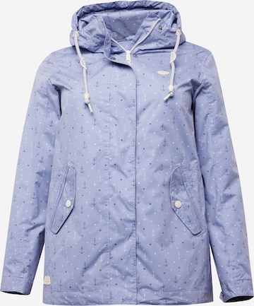 Ragwear Plus Between-Season Jacket 'LENCA MARINA' in Blue: front