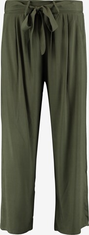 Hailys Regular Pleat-Front Pants 'Ci44ra' in Green: front