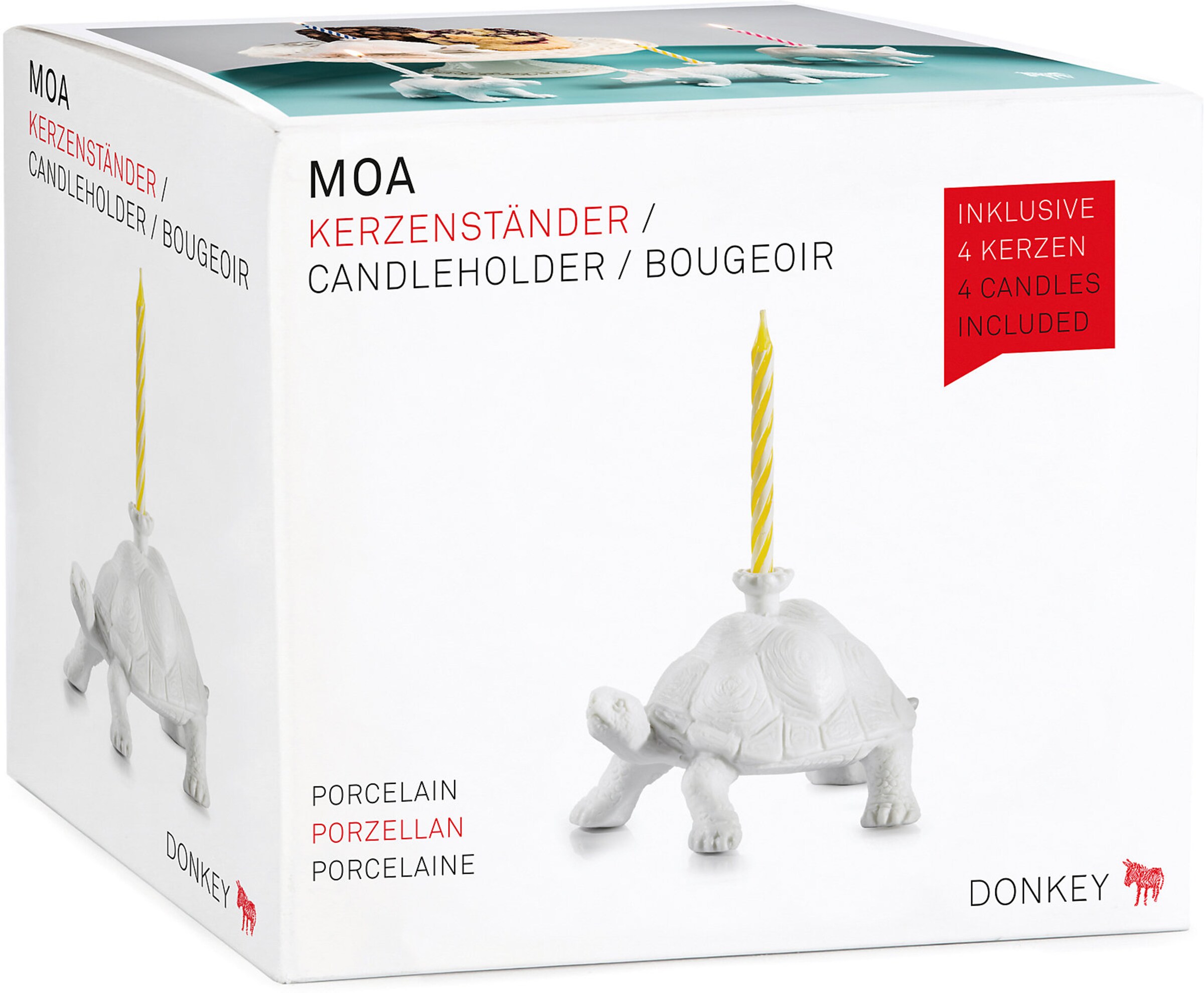 Männer Wohn-Accessoires DONKEY PRODUCTS Kerzenhalter 'Happy Zoo-Day - Moa Schildkröte' in Weiß - TD70195 Männer Wohn-Accessoires DONKEY PRODUCTS Kerzenhalter 'Happy Zoo-Day - Moa Schildkröte' in Weiß - TD70195