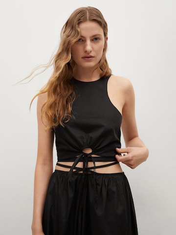 MANGO Top 'MILOS' in Black: front