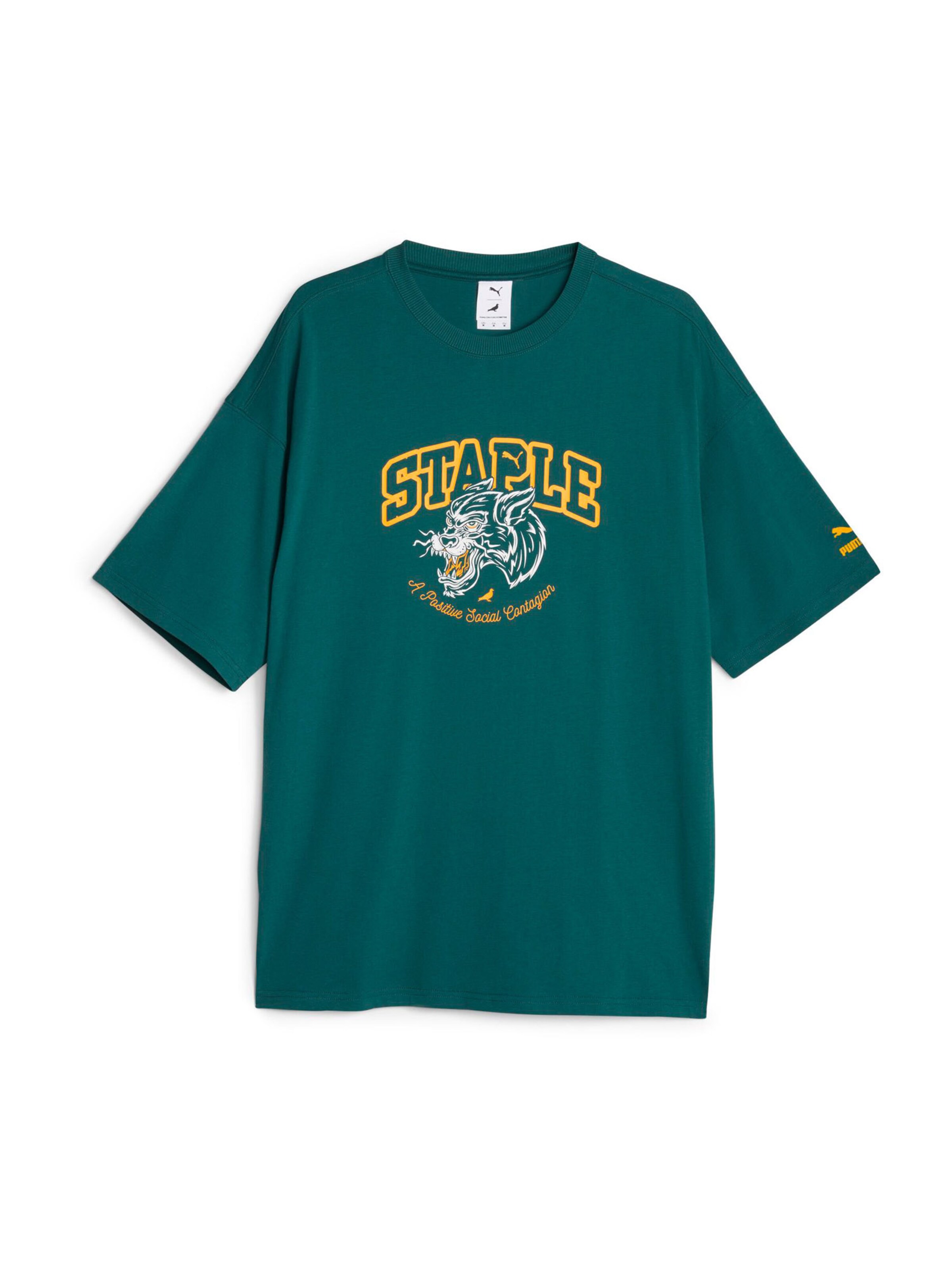 PUMA Koszulka 'Puma x Staple' w kolorze zielony: przód