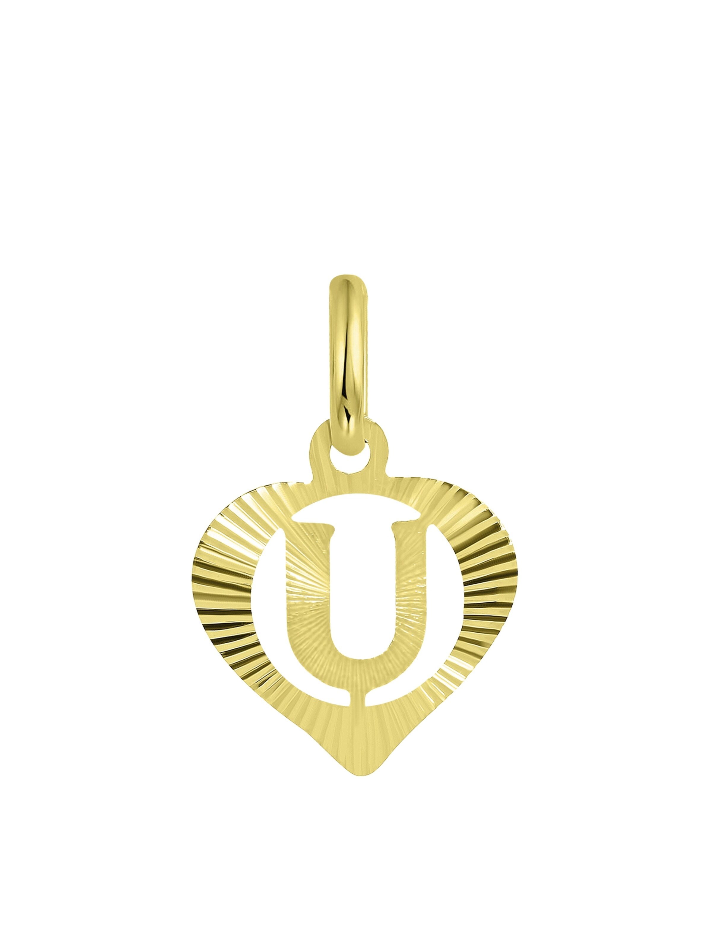 Lucardi Pendant 'Buchstabe' in Gold: front