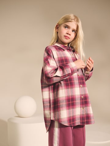 Chemisier 'Check' Next en rose : devant
