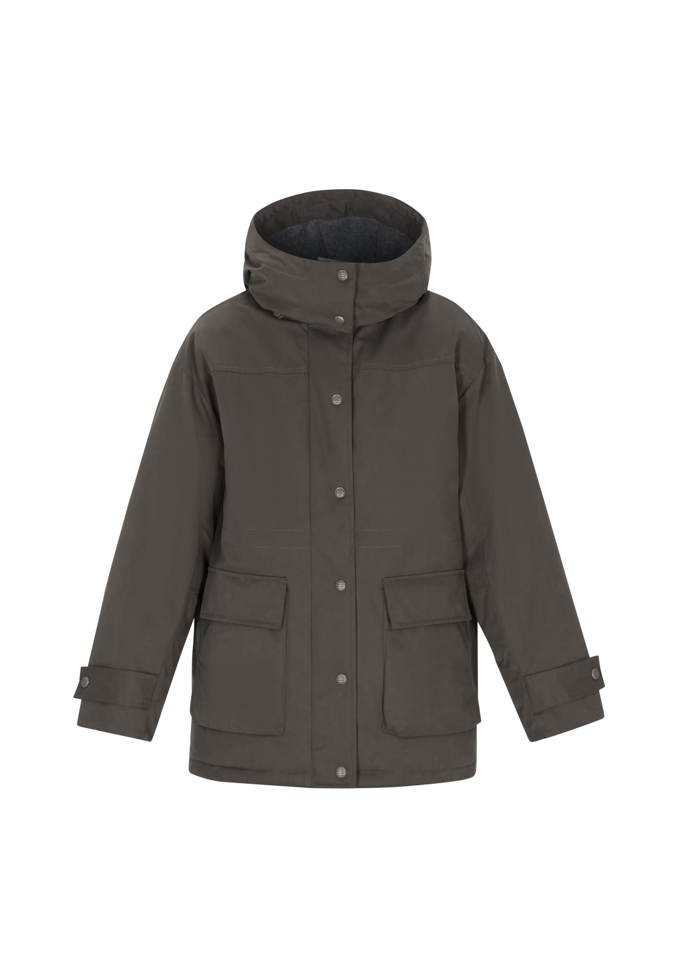 zaļš DreiMaster Vintage Ziemas jaka: no priekšpuses