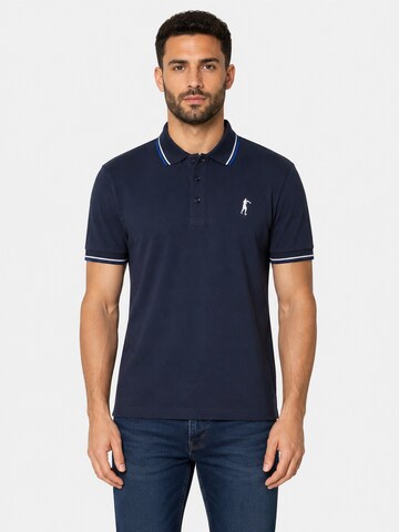 T-Shirt 'Herren Poloshirt Boxeur des Rues aus Piqué-Baumwolle, Marineblau, Weiß-blaue Streifen' Boxeur des Rues en bleu