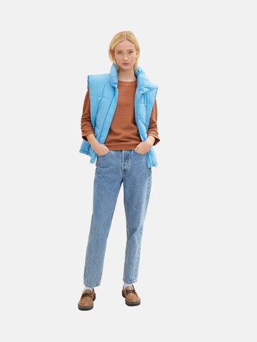 TOM TAILOR DENIM Sweatshirt in Brown