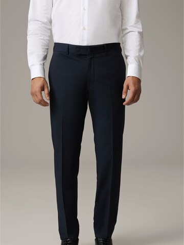 Coupe slim Pantalon à plis 'Madden' STRELLSON en bleu : devant