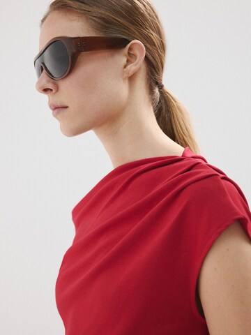 MANGO Majica 'JULINE' | rdeča barva