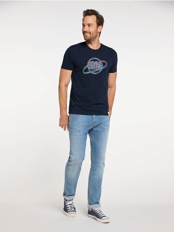 SOMWR T-Shirt 'SURROUND TEE' in Blau