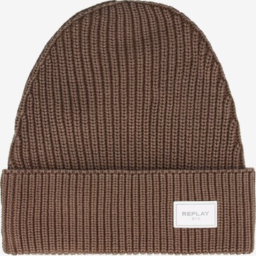 REPLAY Beanie in Brown: front