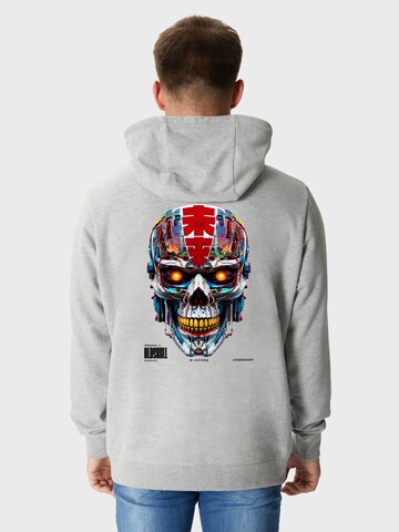 Oldskull Sweatshirt 'Xtreme Vivid Skull' in Grau: Vorderseite