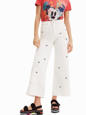 Desigual Wide leg Τζιν σε λευκό: μπροστά