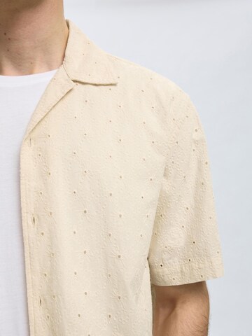 SELECTED Comfort fit Overhemd 'Jax' in Beige