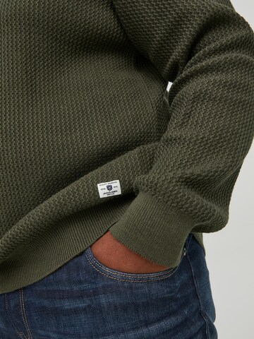 Jack & Jones Plus Sweater 'CARLOS' in Green