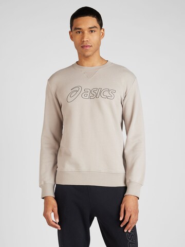 Sweat de sport ASICS en beige : devant