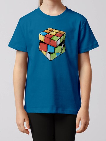 watabout.kids Shirt 'Pixel Zauberwürfel' in Blauw