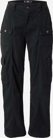 HOLLISTER Loose fit Cargo Pants in Black: front