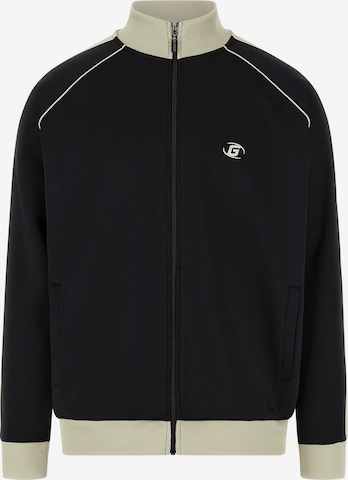 GUESS Sweatjacke in Schwarz: Vorderseite