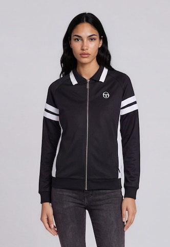 Sergio Tacchini Sweatvest 'Donatello' in Zwart: voorkant
