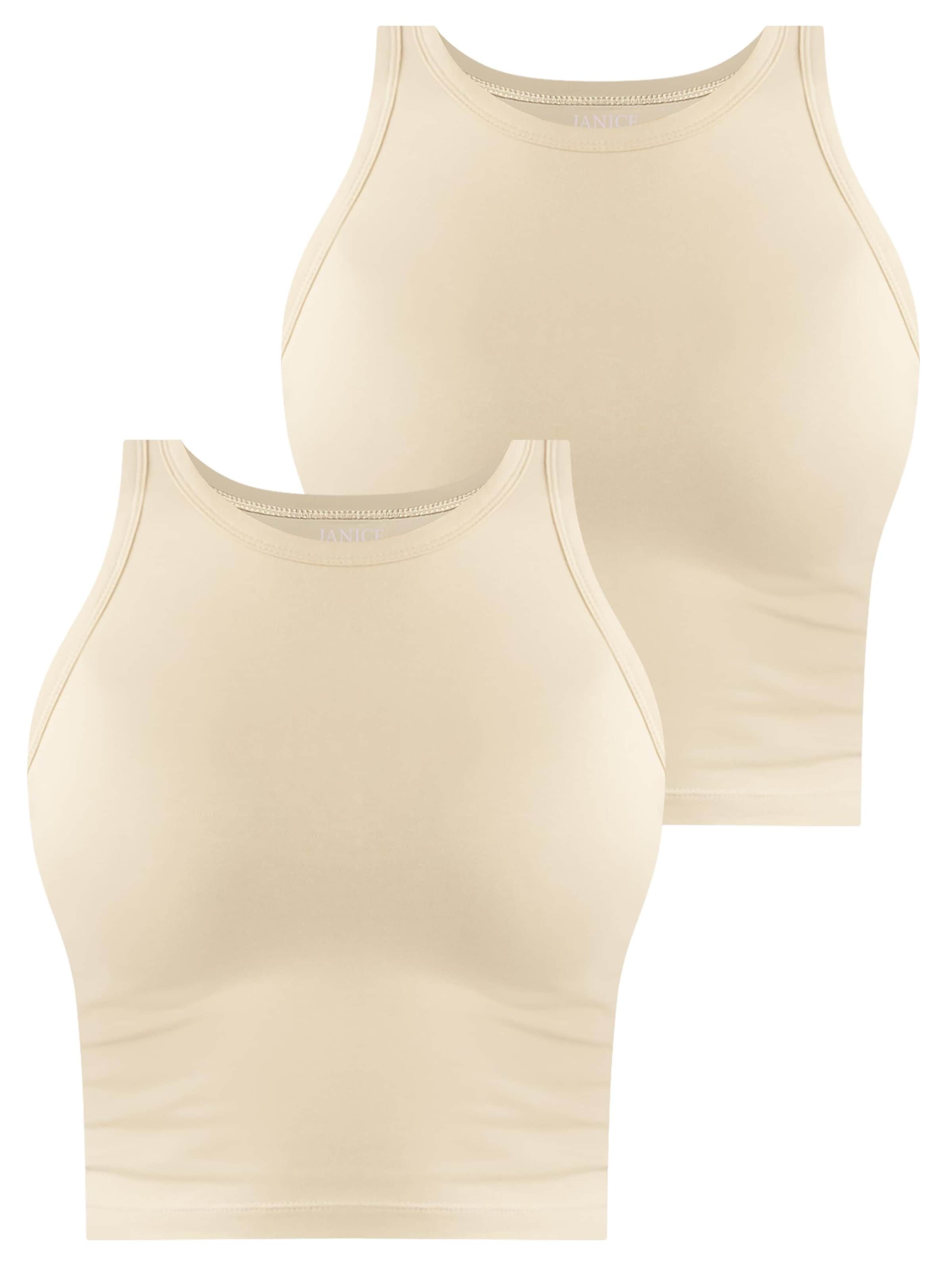 Top 'Niah' di Janice in beige: frontale