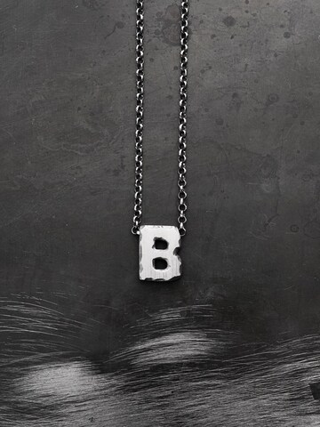 REYTEL Kette 'Letter B'‌‌‌‌‌‌ in Silber: Vorderseite