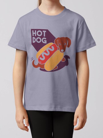 T-Shirt 'Hot Dog' watabout.kids en violet : devant