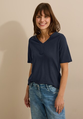 CECIL T-Shirt im Tunika-Look in Blau: Vorderseite