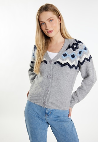 DreiMaster Maritim Knit cardigan in Grey: front