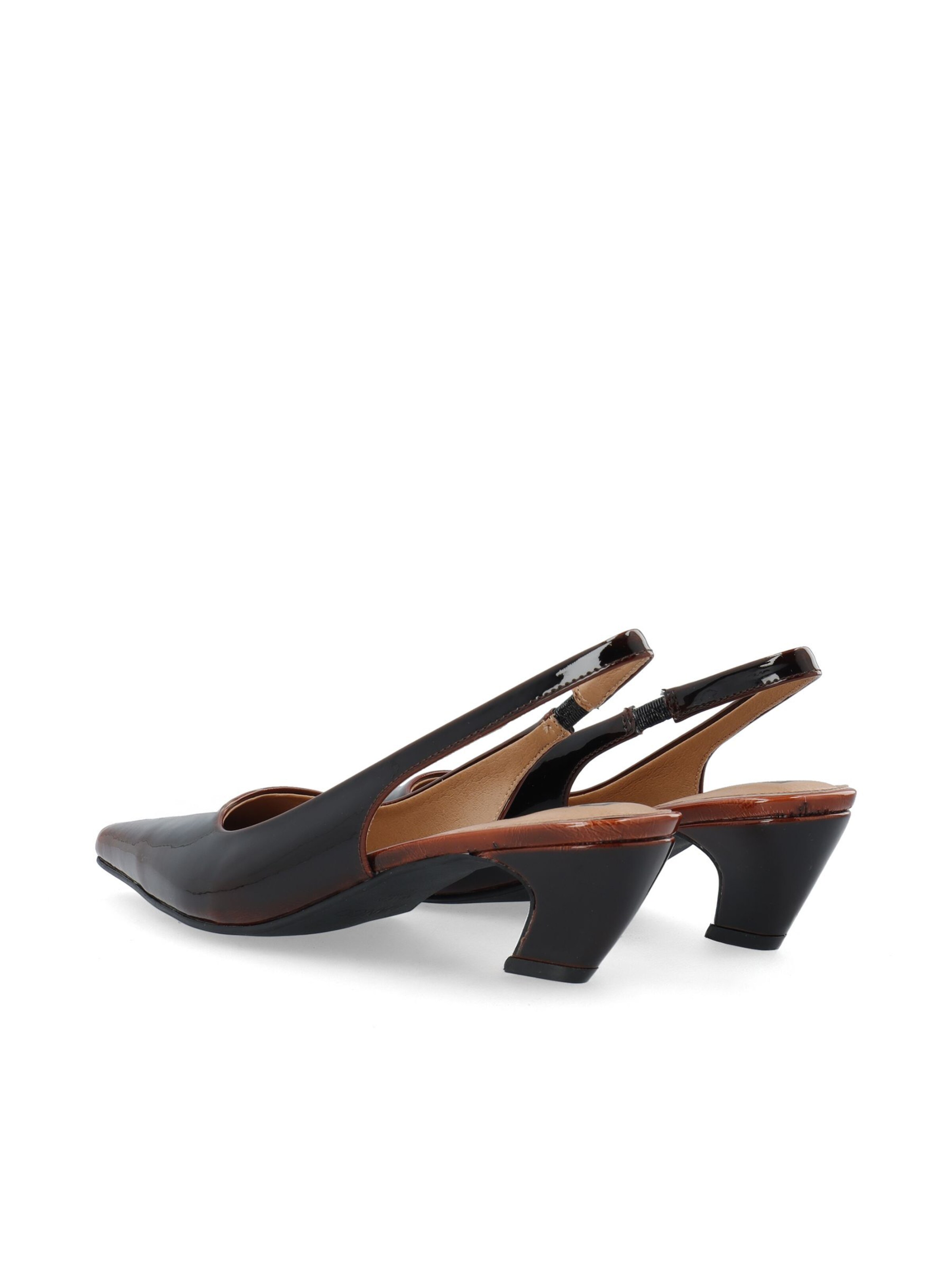Décolleté sling 'Baley' di Bianco in marrone