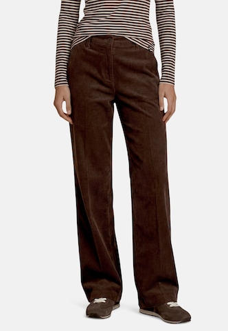 zero Regular Casual-Hose mit Bügelfalte in Braun: Vorderseite