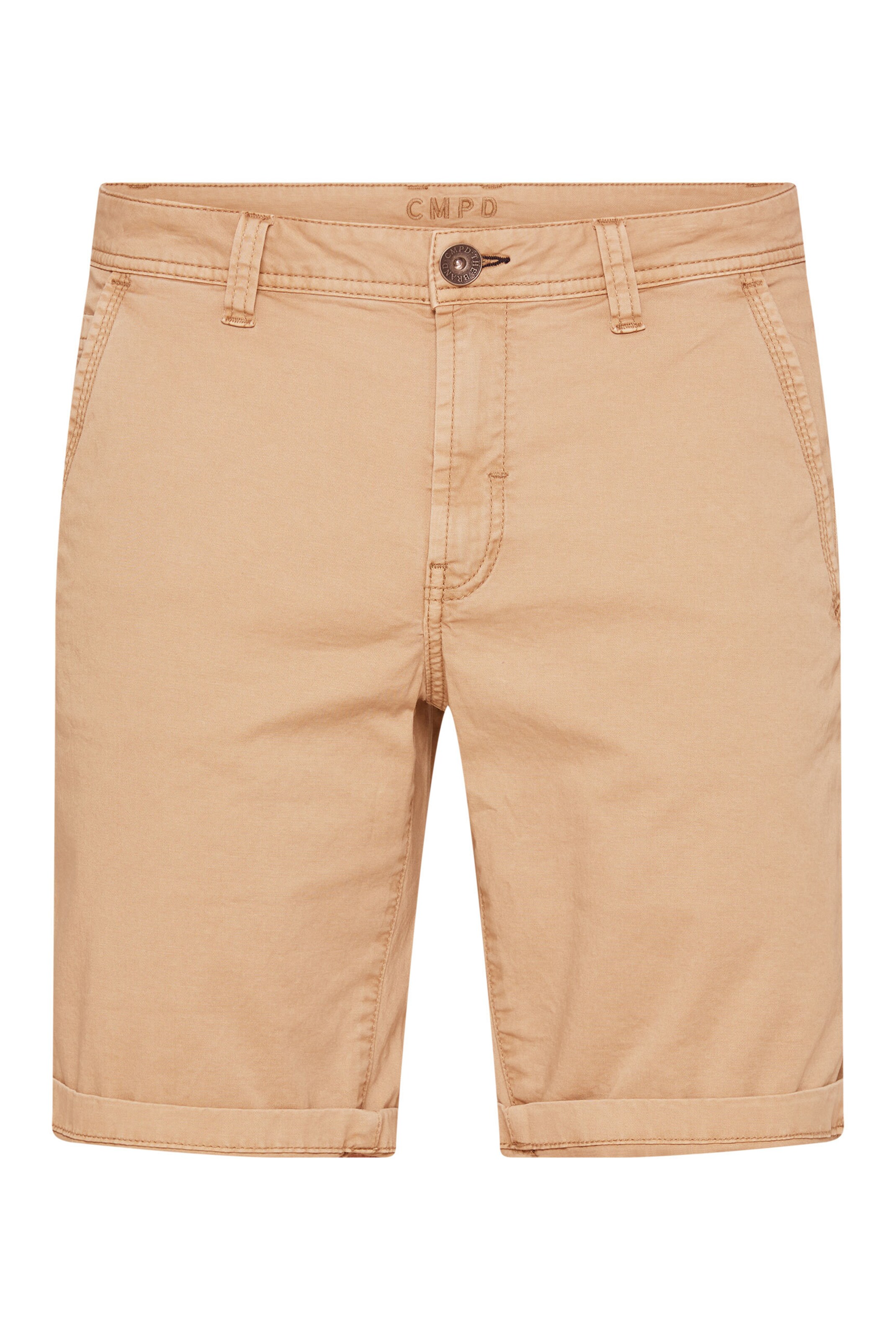 CMPD Regular Chino Pants in Beige: front
