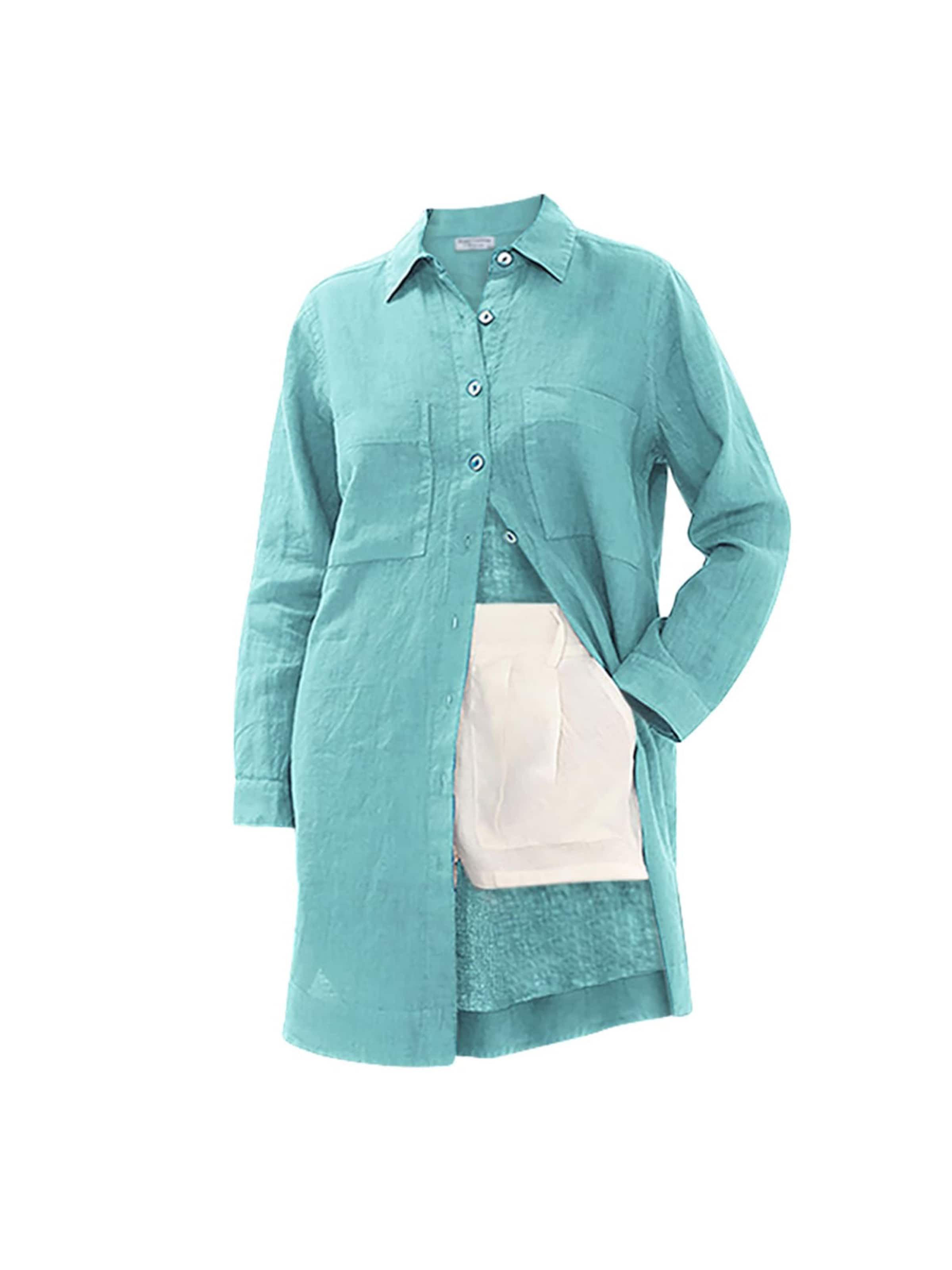 Abito camicia di Haris Cotton in blu: frontale