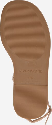 River Island Páskové sandály – béžová