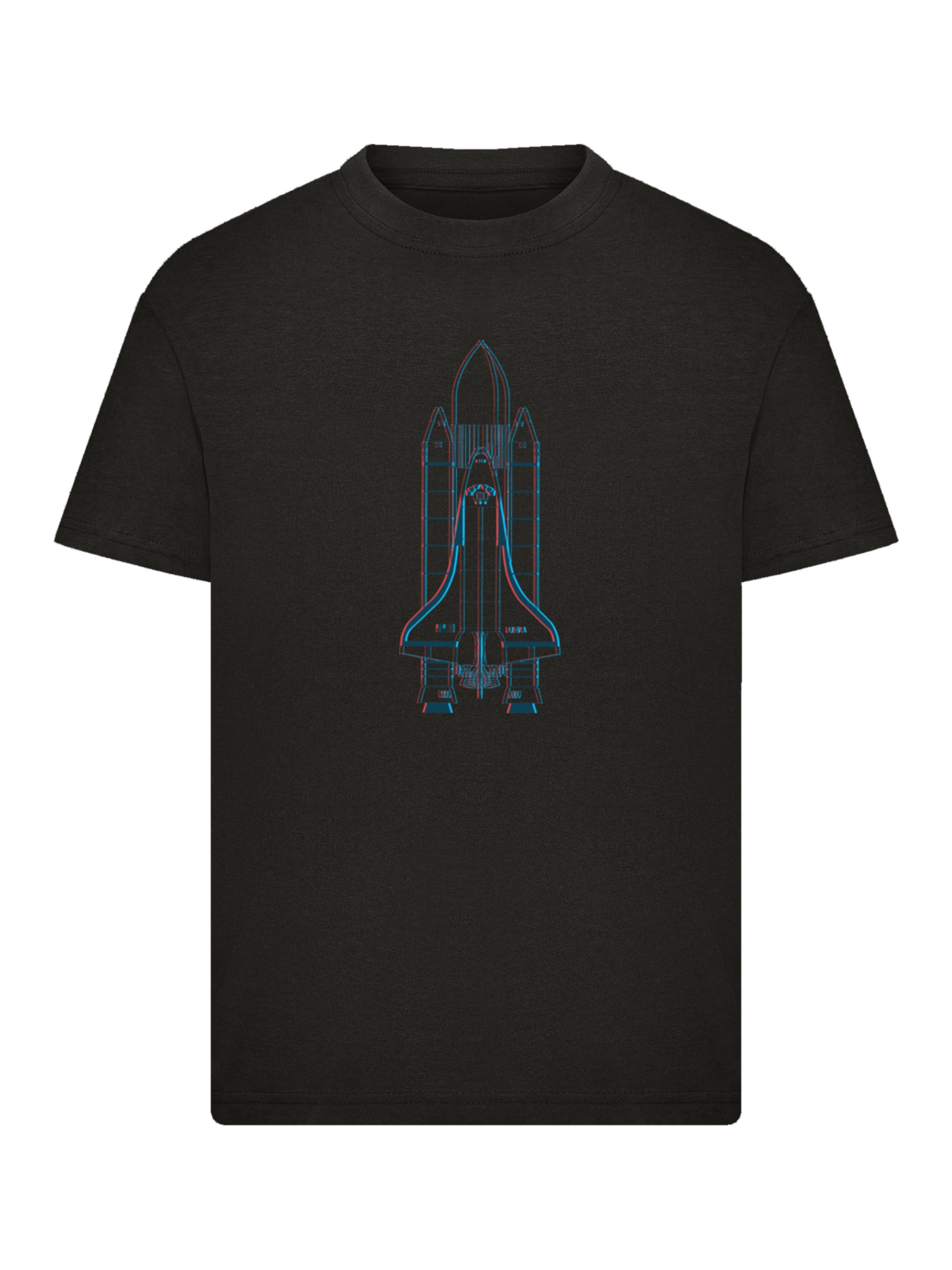 T-Shirt 'NASA Space Shuttle Enterprise' F4NT4STIC en noir : devant
