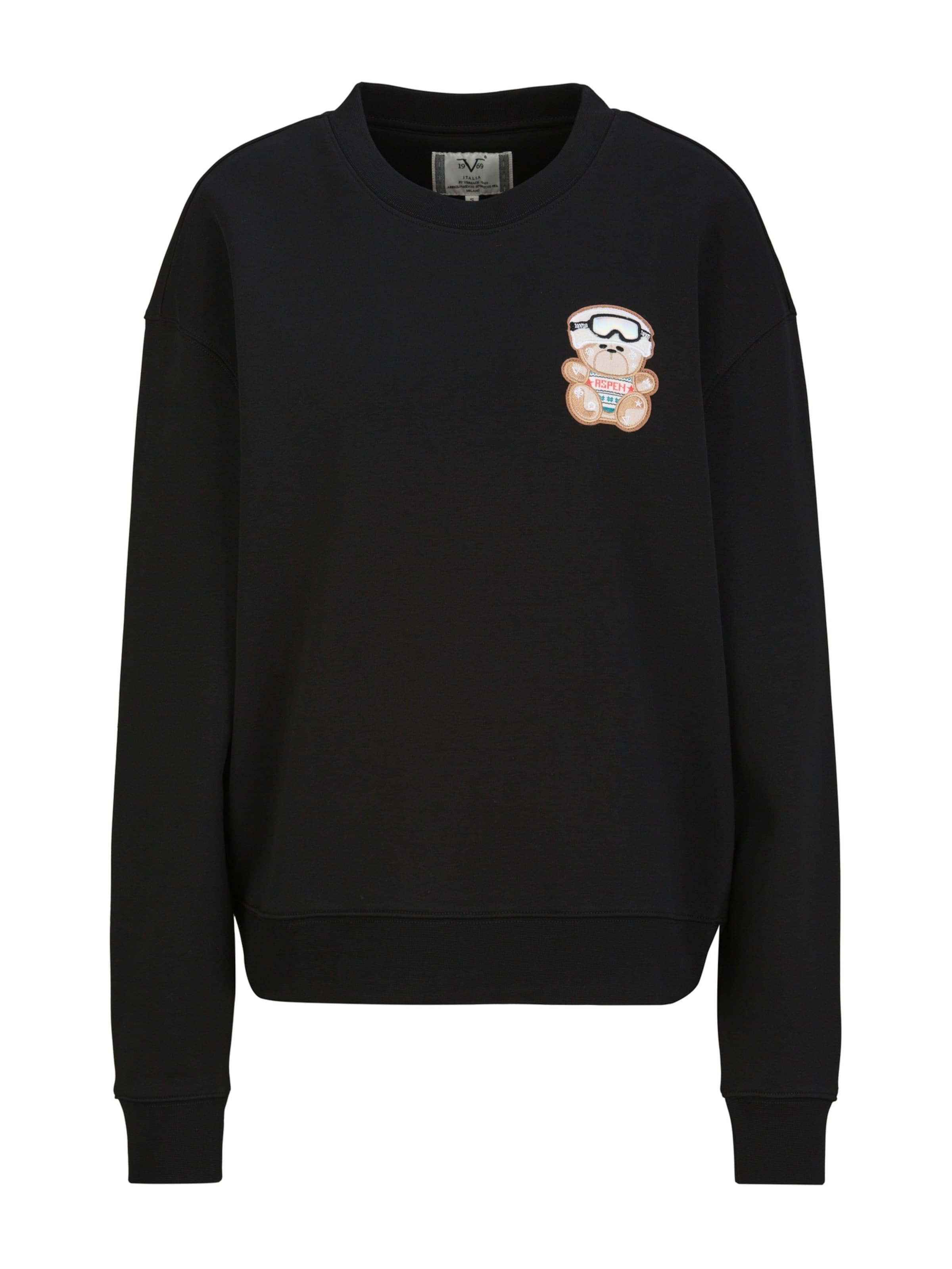 19V69 ITALIA Sweatshirt 'Sinja Wintersports 2' in Zwart: voorkant