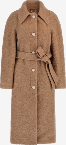 GUESS Between-Seasons Coat in Brown: front